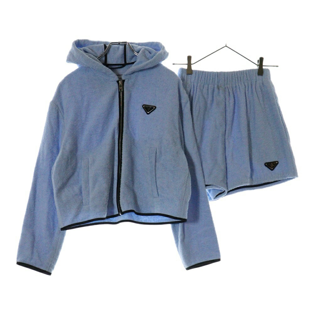 美品 PRADA フラワーデザイン パンツ 44 ブルー 1386 美品 PRADA フラワーデザイン パンツ 44 ブルー 1386