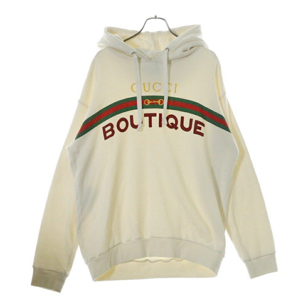 GUCCI - 【ドンドン見直し】美品◎正規品 イタリア製 GUCCI グッチ 615061 レディース BOUTIQUE ロゴプリント フード付き プルオーバー／パーカー アイボリー XS 楽天市場】GUCCI(グッチ) サイズ:XS 20SS Hawaii Print Hoodie