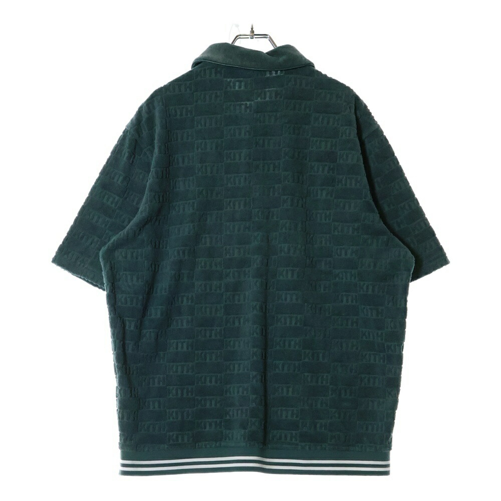 Kith ダークグリーン ストライプ サッカーシャツ L Kith ダークグリーン ストライプ サッカーシャツ L Kith ダーク