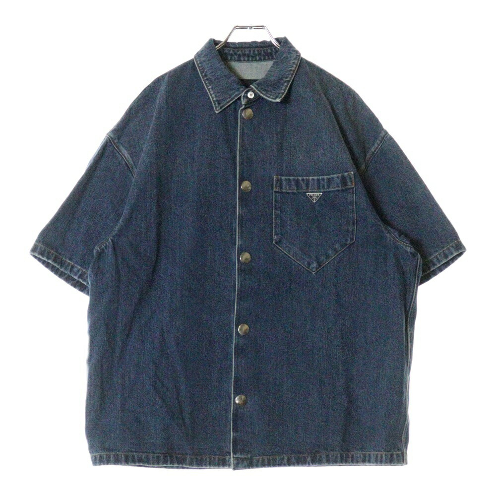タグ付き未使用 PRADA XL 17SS 総柄半袖シャツ 3角プレートロゴ 楽天市場】PRADA(プラダ) サイズ:XL プラダ シャツ リナイロン