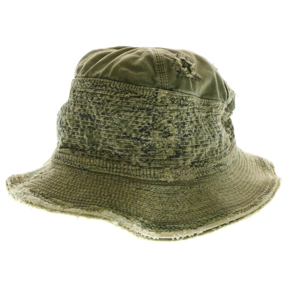 KAPITAL キャピタル　オリーブ　グリーン ストライプ バケットハット KAPITAL キャピタル オリーブ グリーン ストライプ バケット