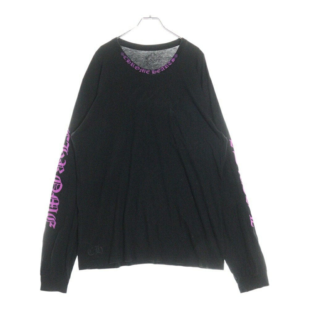 クロムハーツ カリフォルニア限定　ネオンバー ロンTシャツ ブラック CHROME HEARTS クロムハーツ NEON BAR LOGO L/S TEE
