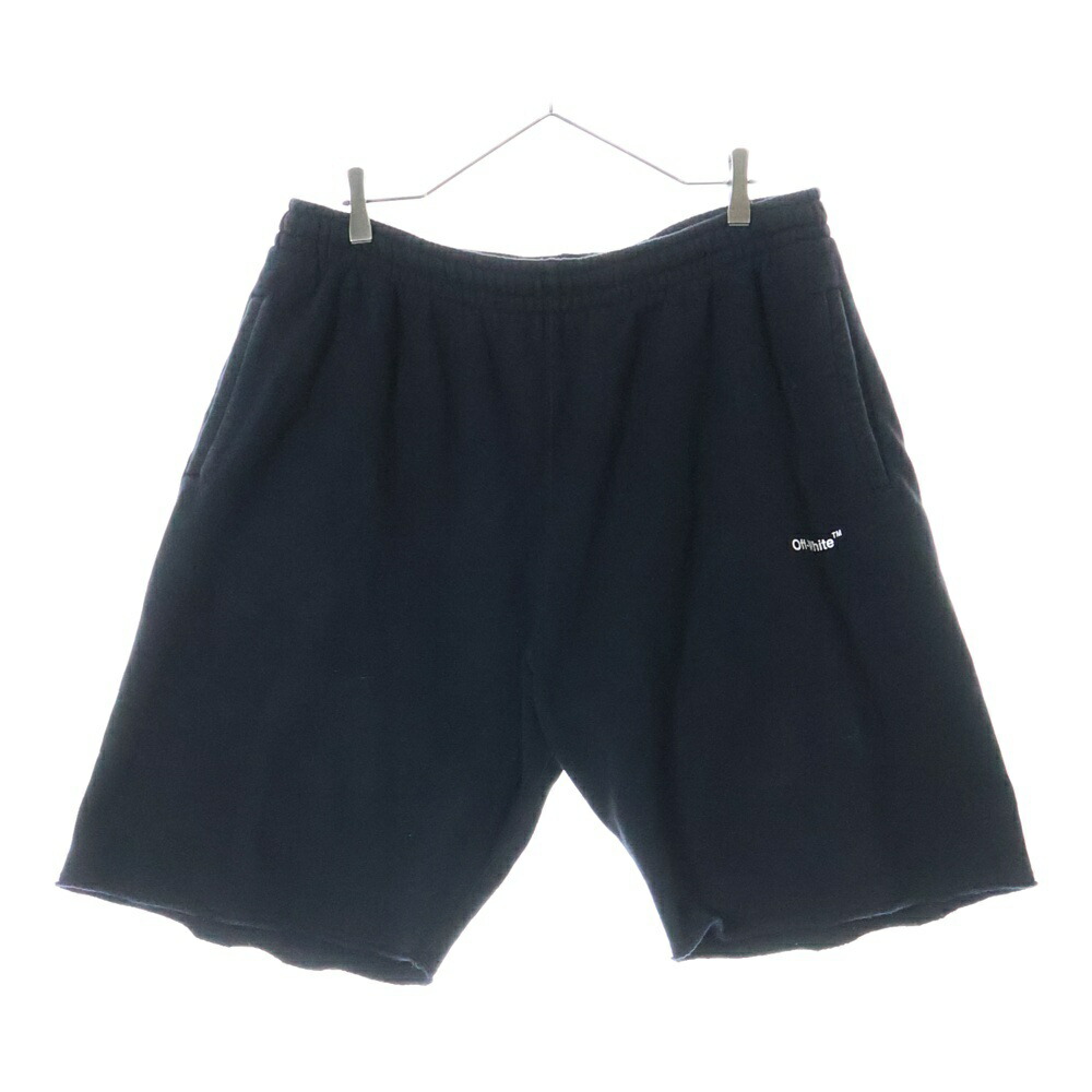 楽天市場】オフホワイト OFF-WHITE メンズ パンツ ハーフパンツ ロゴ