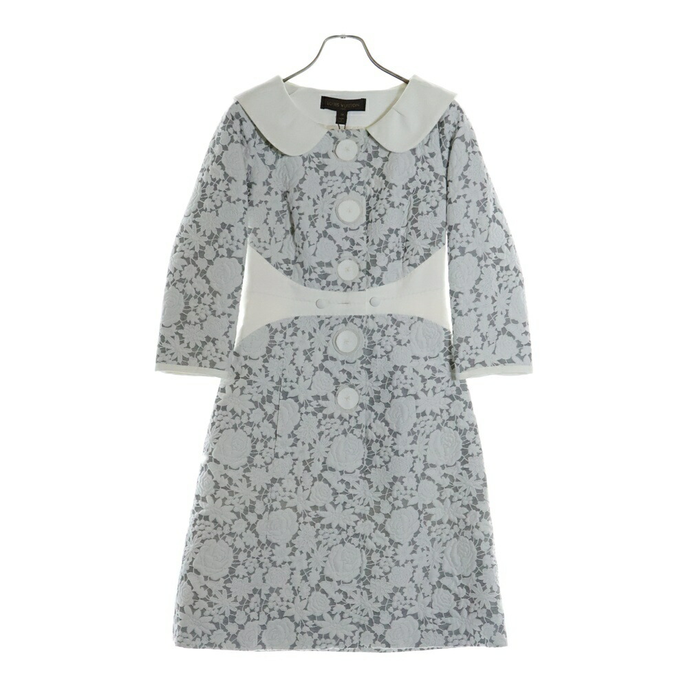 LOUIS VUITTON 花柄半袖ワンピース 36サイズ