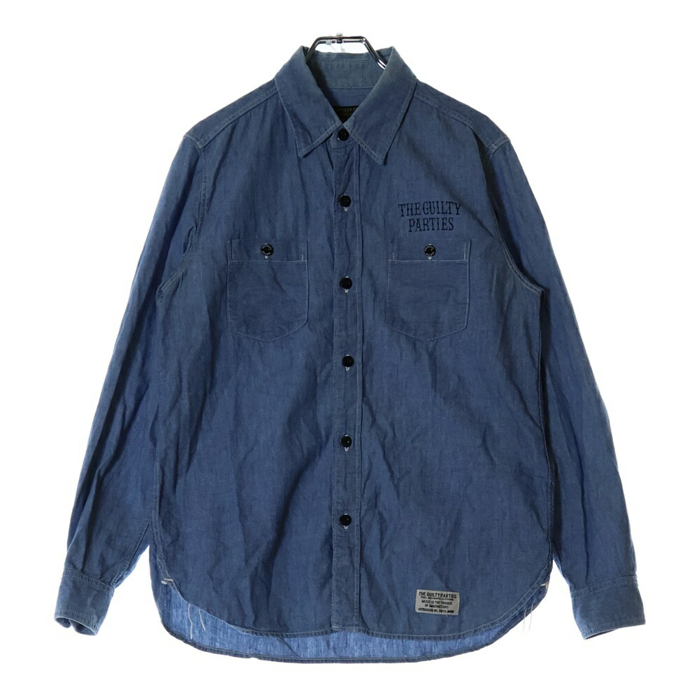 WACKOMARIA ワコマリア バックプリント 長袖 白シャツ ドレスシャツ WACKO MARIA ワコマリア 長袖シャツ 天国東京 ホワイト サイズ S