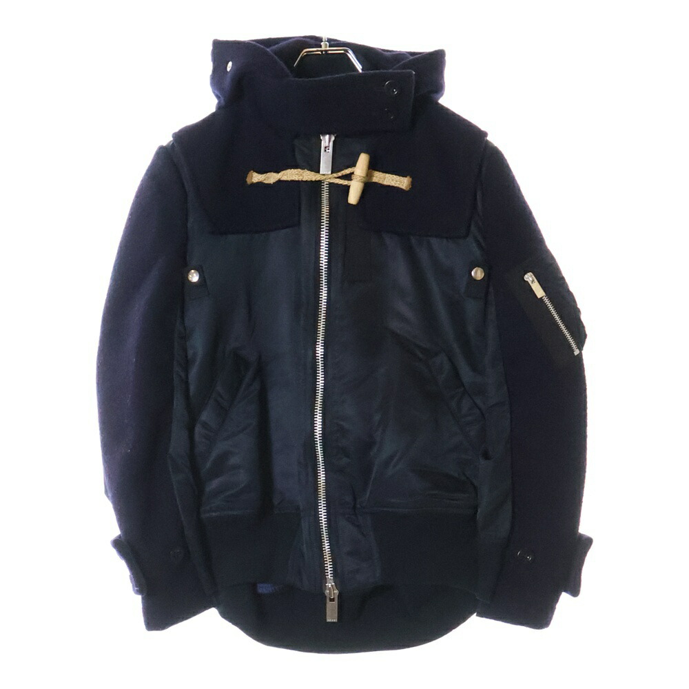 夏帆着用✨️完売品✨️sacai スウェット ナイロン切替 スナップボタン サイズ2 sacai - 24SS新品2 sacai レディース 切り替え シアー Tシャツ