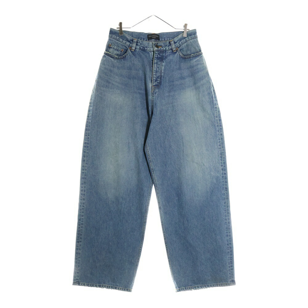 バレンシアガ bbバギー デニムパンツBalenciaga UnifitサイズS BALENCIAGA バレンシアガ 24SS Drawstring Baggy Jeans バギー