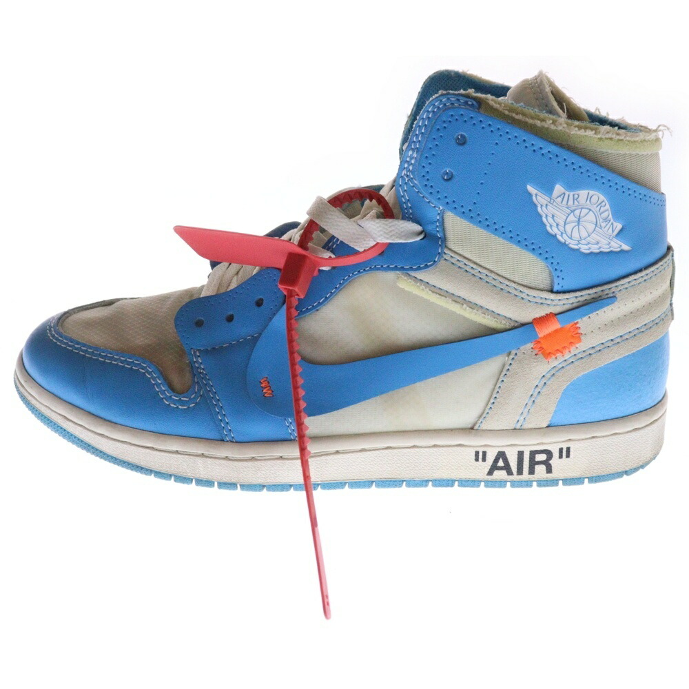 オフホワイト AJ1 High UNC \"ホワイト/ダークパウダーブルー\" オフホワイト×ナイキ エアジョーダン1 ハイ UNC 