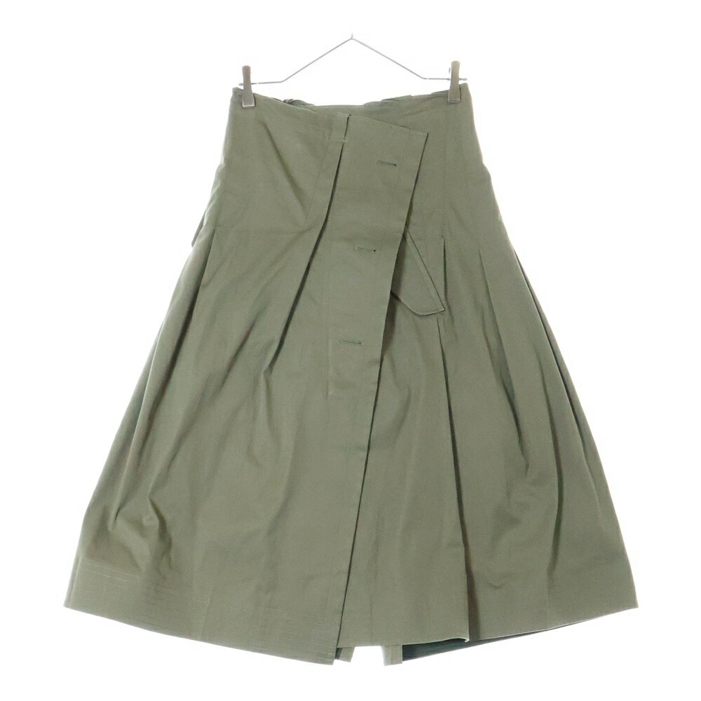 Sacai アシンメトリックプリーツスカート ネオンイエロー　カットソーセット 関税・送料込】sacai アシンメトリー シアー シフォンスカート