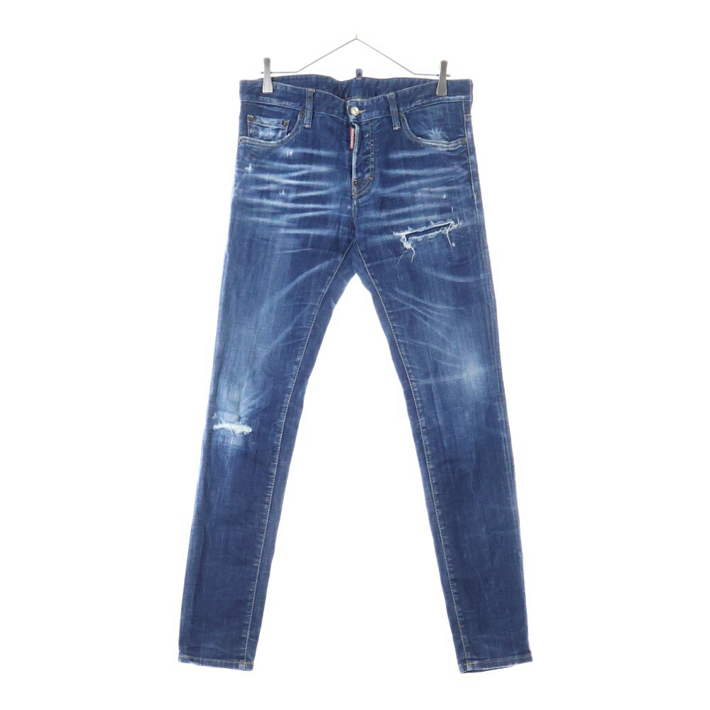 新品タグ付き　Dsquared2 Tidy Biker ダメージ サイズ44 DSQUARED2 ディースクエアード ダメージ ボタンフライ ジーンズ