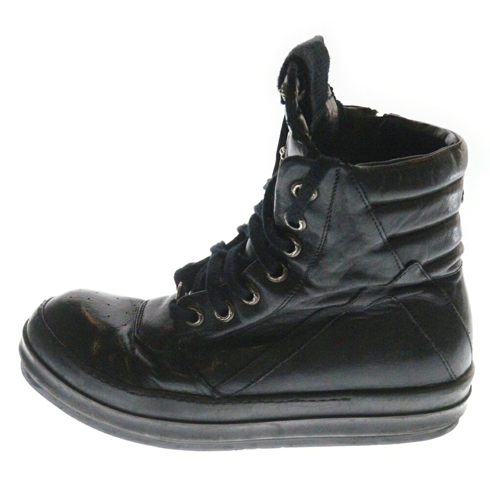 RICK OWENS ラモーンズ ハイカット レザースニーカー 41 ラモーンズレザーハイカットスニーカー | Rick Owens