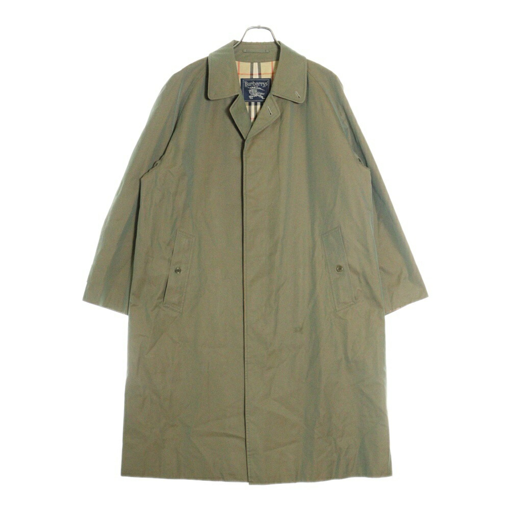 【美品】バーバリーズ ステンカラーコート ベルト ライナー カーキ ノバチェック BURBERRY - バーバリー ステンカラーコート ノバチェック
