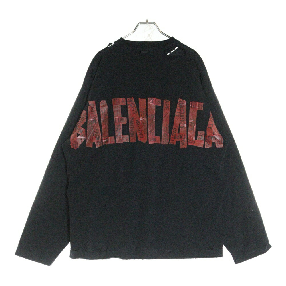 BALENCIAGA ダークブラウン 長袖カットソー BALENCIAGA バレンシアガ UNISEX No logo Tシャツ カットソー 7
