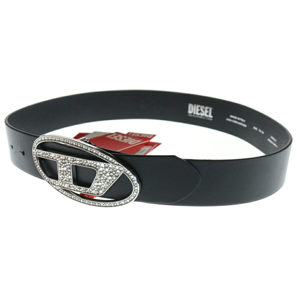 DIESEL ディーゼル　LOGO バックル　ベルト 85 DIESEL (ディーゼル) プルアップレザー Dロゴ バックル留め