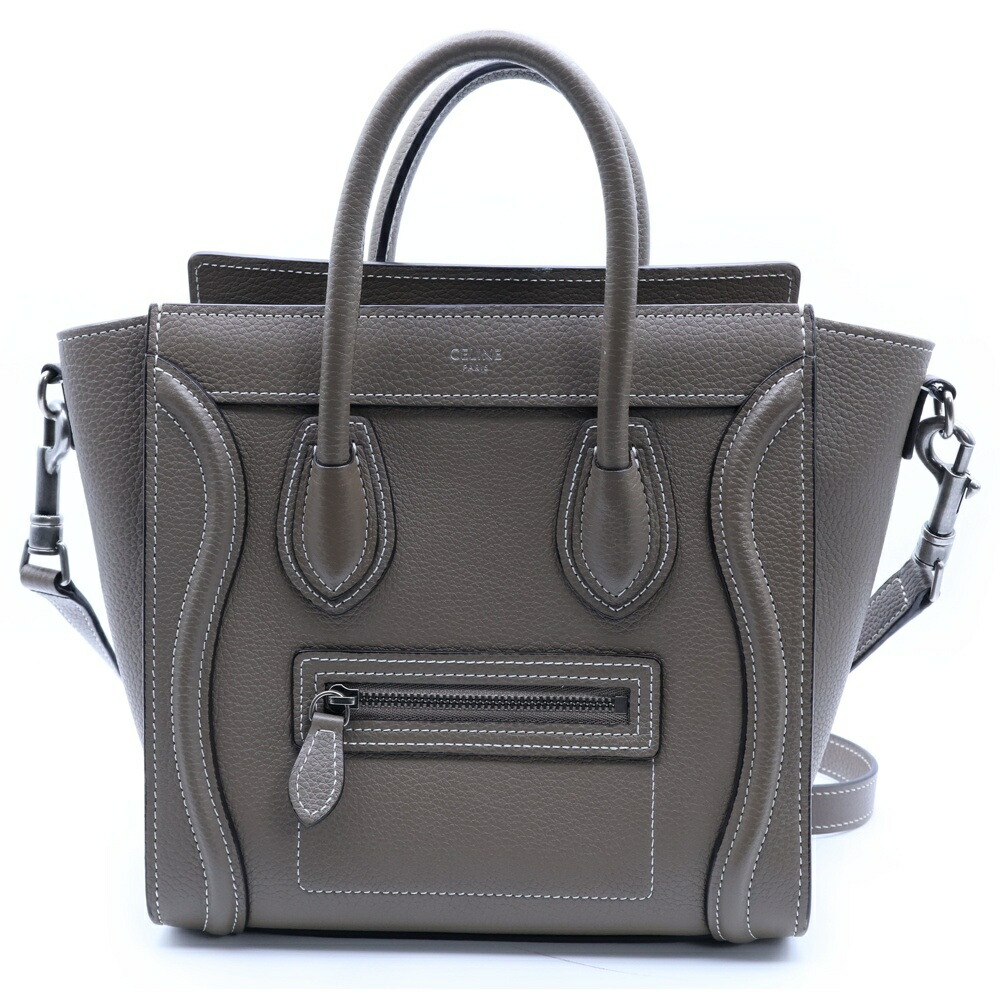 CELINE ラゲージ　ナノ　グレージュ　スリ　2WAYショルダーバッグ 4925h290036-1.jpg