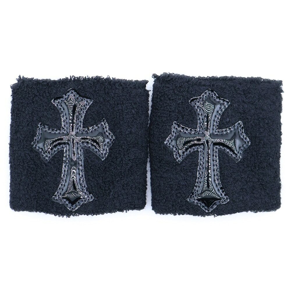CHROME HEARTS(クロムハーツ) SWEATBAND WRIST エナメル 専売特許なめし革 はりつけ台継ぎ切れ 商品目録ダンス楽隊 黒いこと【中古】【度合いA】【色つや黒いこと】【取りまわしバス発着場BRING京都河原町店】