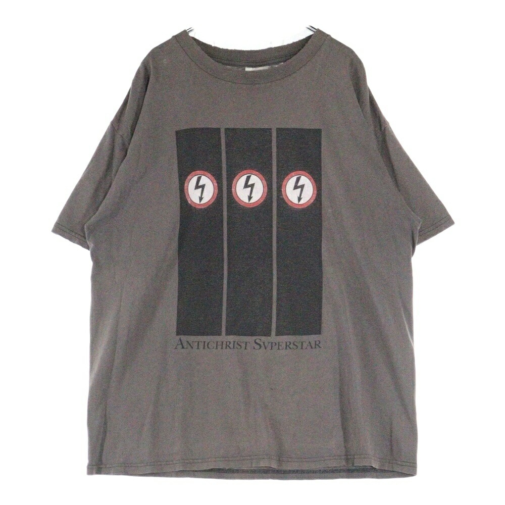 VINTAGE(ヴィンテージ) サイズ:XL 90s MARILYN MANSON REPENT TEE マリリンマンソン レペント 両面プリント半袖Tシャツ カットソー グレー【中古】【程度B】【カラーブラック】【取扱店舗BRING WASTE_NOT】|ブランド買取・販売 BRING