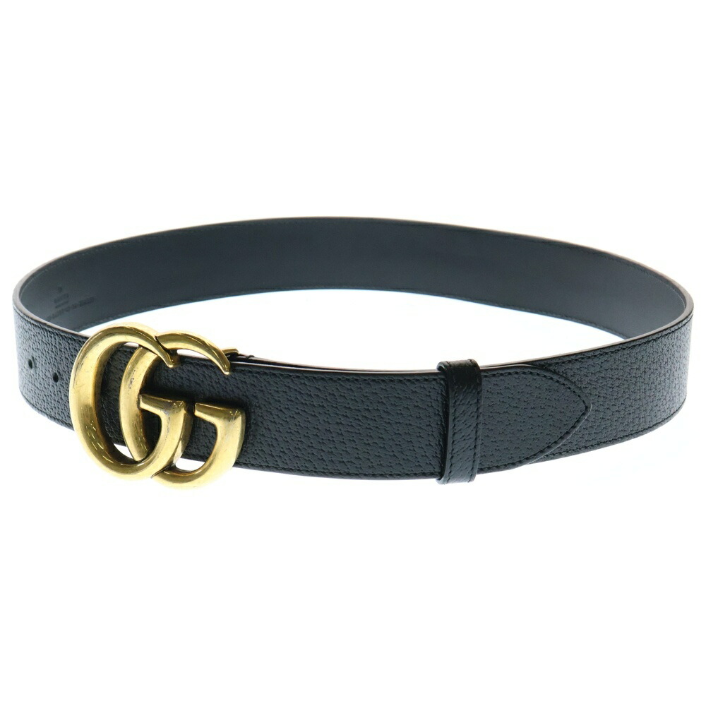 【美品】グッチ インターロッキング リバーシブル ベルト ゴールド 黒 茶 GUCCI グッチ インターロッキングG ベルト 114876 ブラック