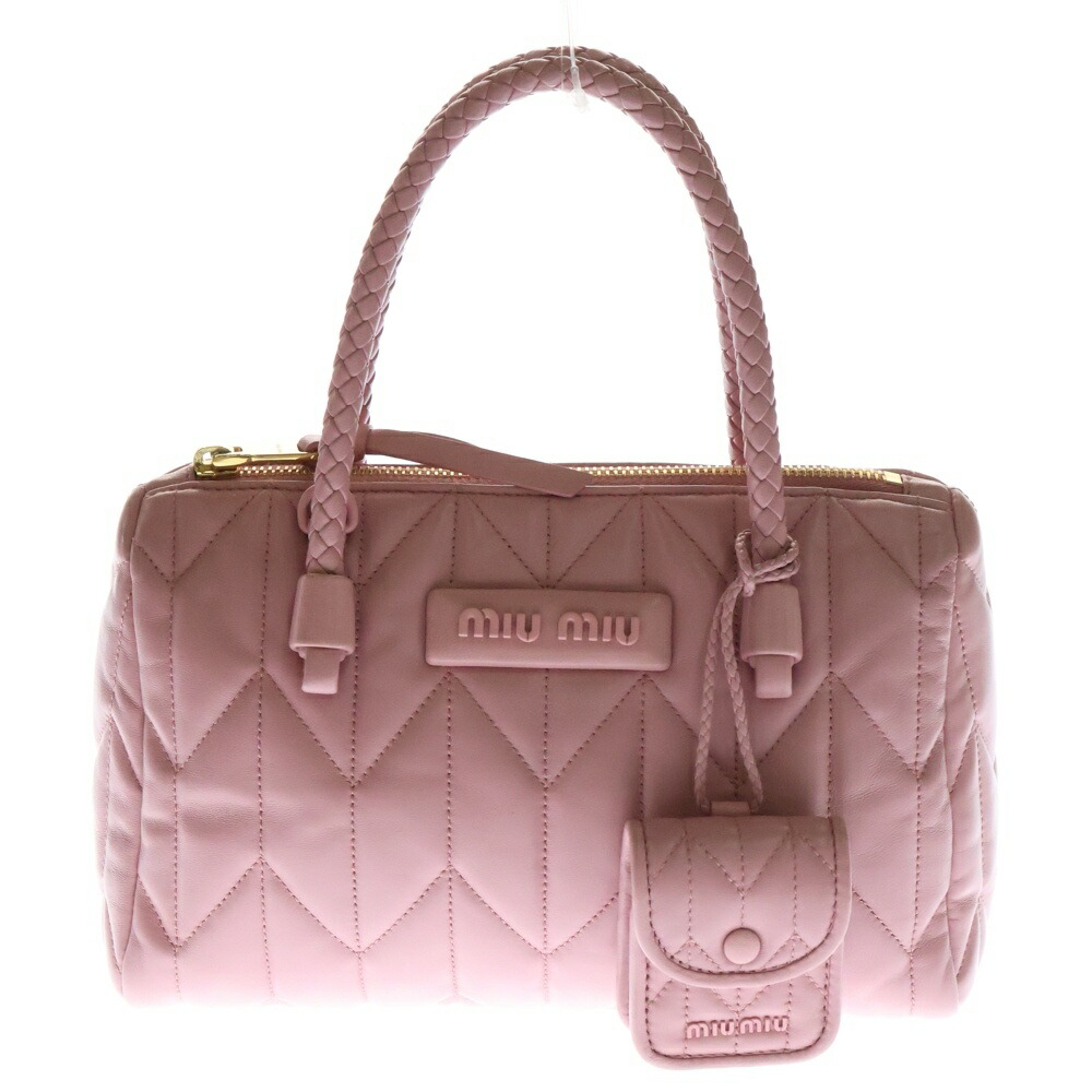 (最終値下げ)miu miu ピンクレザーショルダーバッグ miu ミュウミュウ MIUMIU ハンドバッグ ショルダーバッグ レザー