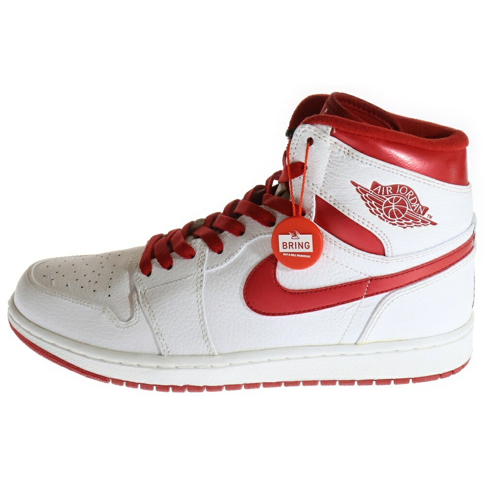 NIKE(ナイキ) サイズ:28.0cm 【観賞用 2009年製】 AIR JORDAN 1 RETRO HIGH THINK16 332550-161 エアジョーダン1 レトロハイ シンク16 ハイカットスニーカー ホワイト/レッド US10/28cm【中古】【程度A】【カラーホワイト】【取扱店舗BRING仙台店】