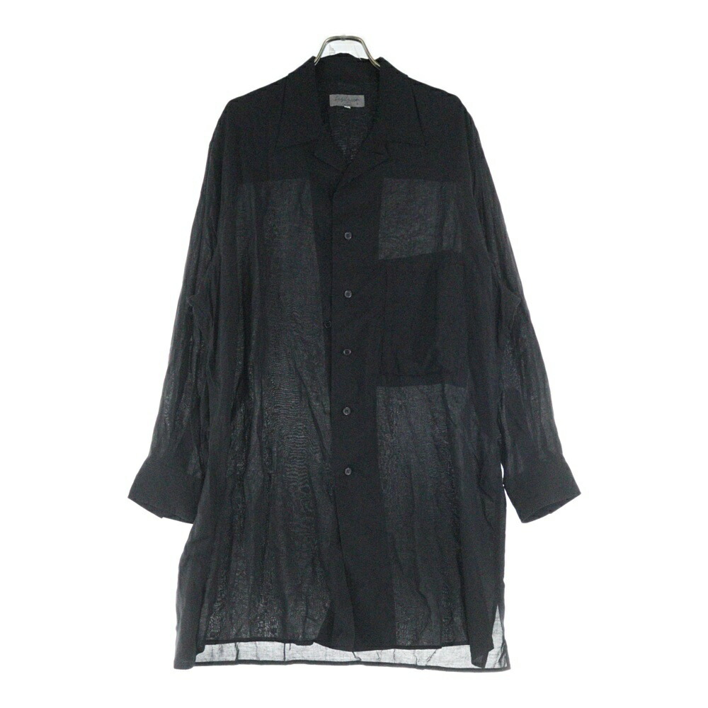 24ss 美品　ヨウジヤマモトプールオム　リネン　アシメントリー　ロングシャツ 24ss 美品 ヨウジヤマモトプールオム リネン アシメントリー