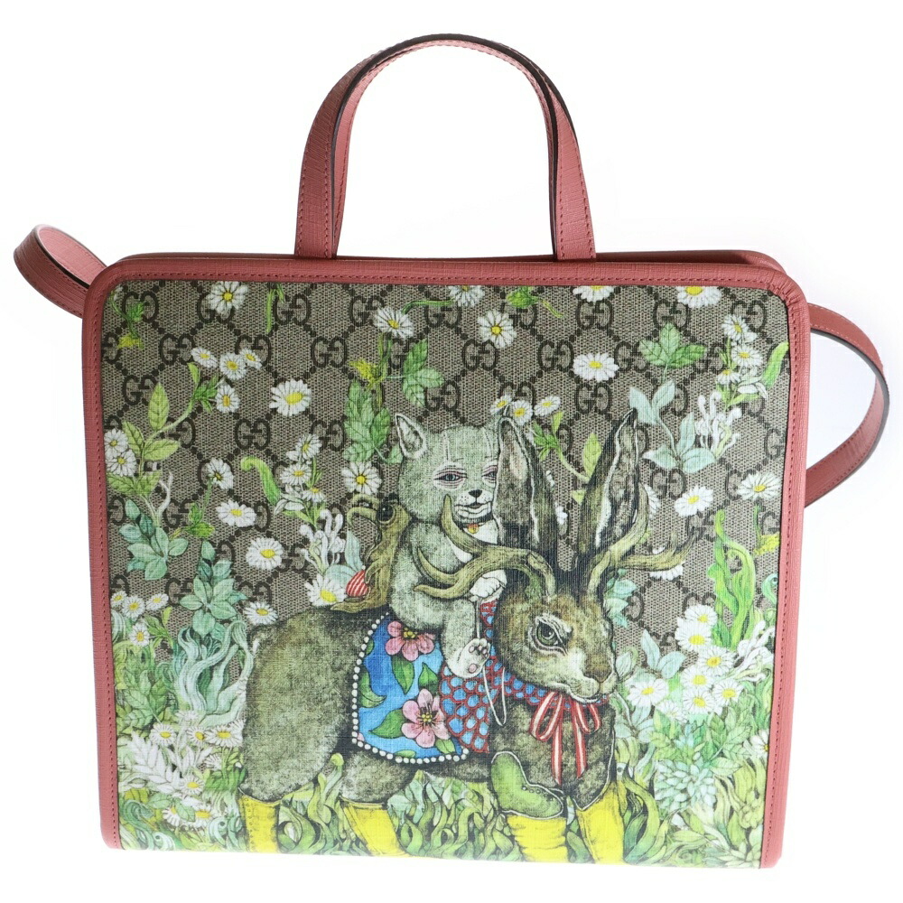 よ*さ様 GUCCI　グッチ　ヒグチユウコ GGスプリーム バックパック　リュッ 楽天市場】グッチ バックパック ヒグチユウコ コラボ ウサギ