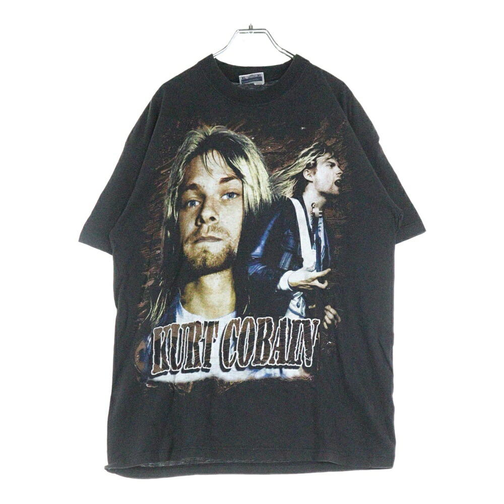 VINTAGE(ヴィンテージ) サイズ:XL 90-00s NIRVANA KURT COBAIN BOOTLEG ニルヴァーナ カートコバーン ブート 両面プリントTシャツ 半袖カットソー ブラック【中古】【程度B】【カラーブラック】【取扱店舗BRING WASTE_NOT】|ブランド買取・販売 BRING