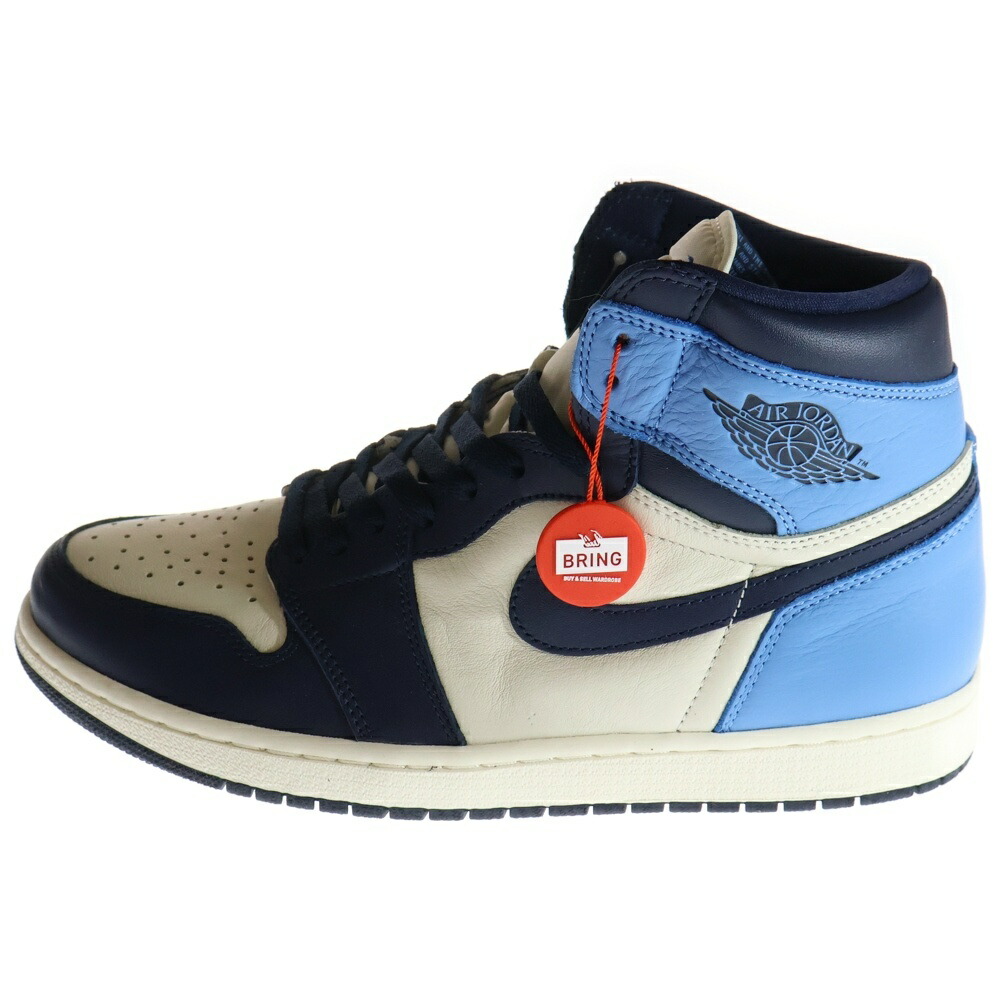 NIKE(ナイキ) 大きさ:29.0糎 AIR JORDAN1 RETRO HIGH OG OBSIDIAN UNIVERSITY BLUE エアジョーダン1 レトロ オブシディアン ハイカットスニーカー 青み/白いこと US11/29糎 555088-140【中古】【座標軸A】【色つや青み】【取りまわしバス発着場BRING仙台店】