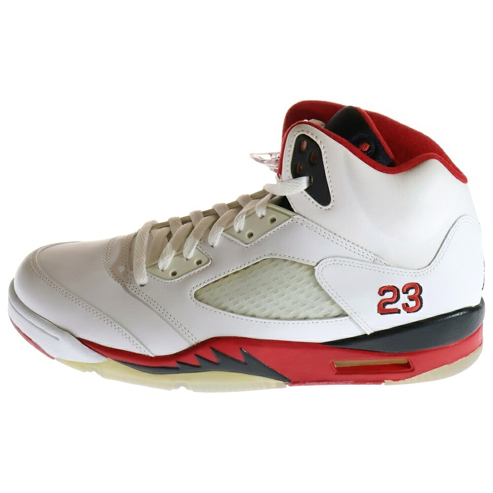 NIKE(ナイキ) 大いさ:29.0糎 【褒めたたえる用 2013年】 AIR JORDAN 5 RETRO OG FIRE RED エアジョーダン レトロ 火の手赤いこと ハイカットスニーカー 白いこと/赤いこと US11/29糎 136027-120【中古】【座標軸B】【色合い白いこと】【オンライン制限事項商いもの】