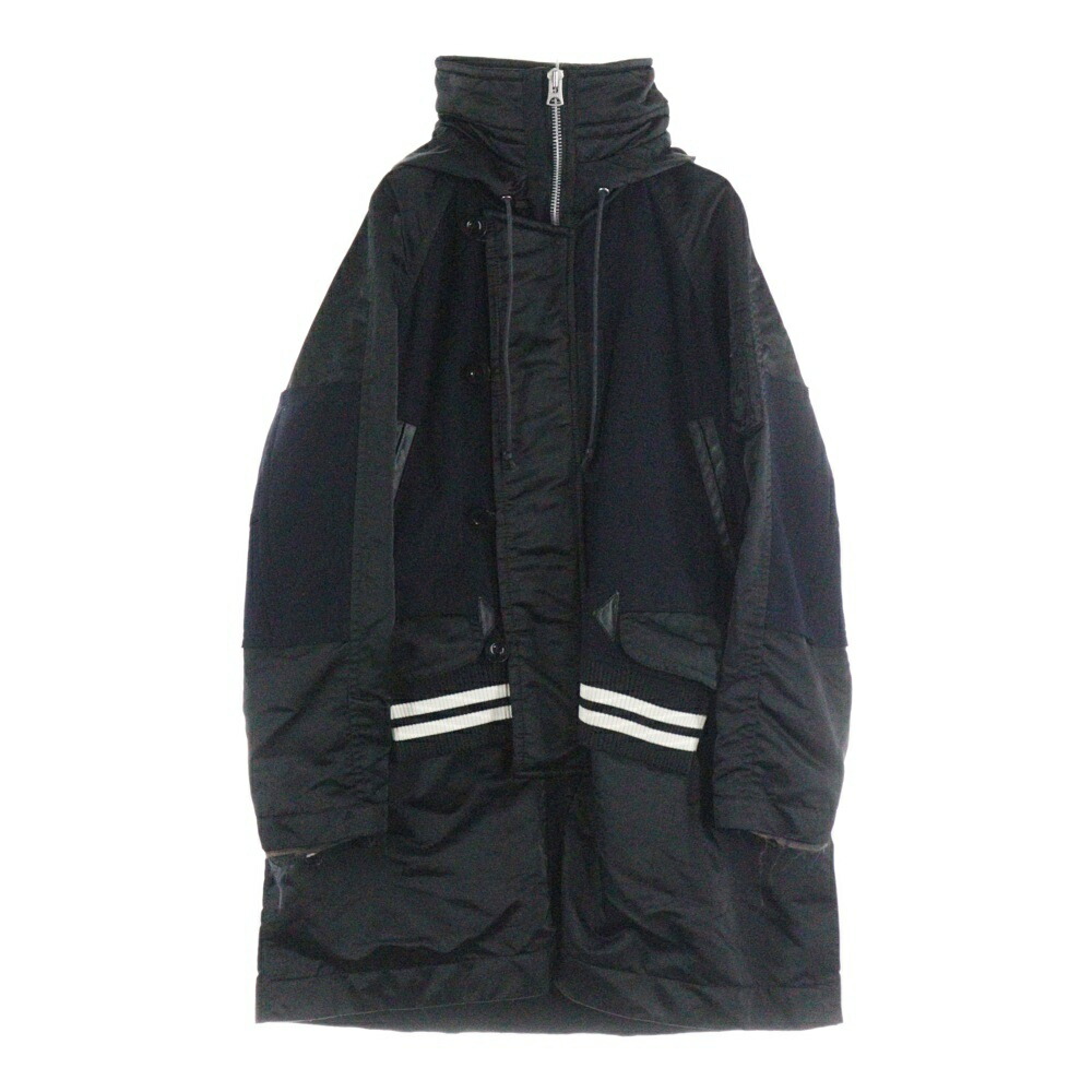 ゆうゆう様　sacai サカイ 22AW モッズコート ジャケット ブラック 黒 ゆうゆう様 sacai サカイ 22AW モッズコート ジャケット