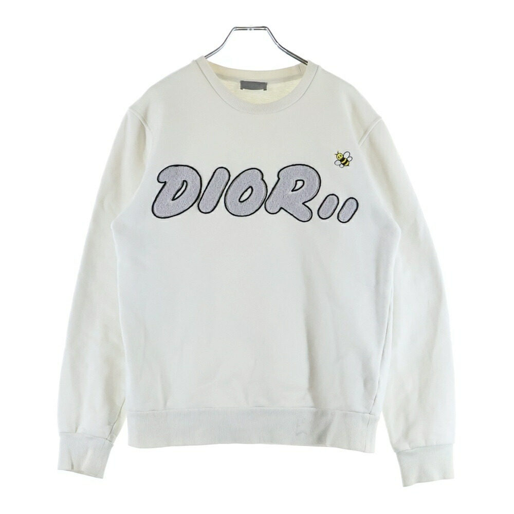 Dior ホワイト クルーネック トレーナー Christian Dior × Raymond Pettibon スウェット XXS 白 クルー