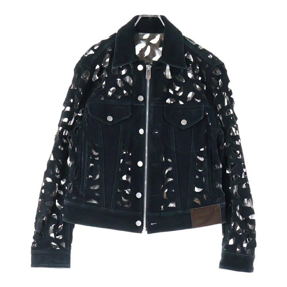 ジャケット・アウター masu22aw flowercut leather truckerjacket MASU(エムエーエスユー)