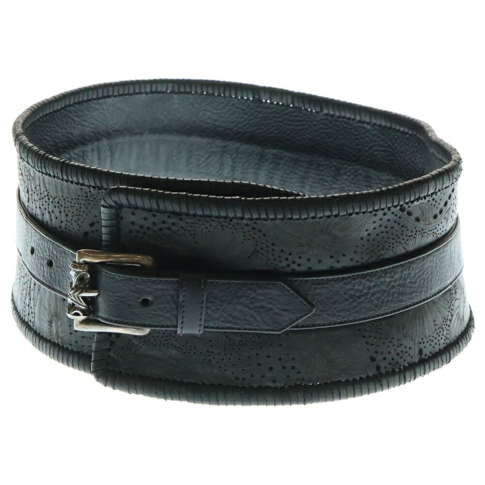 CHROME HEARTS(クロムハーツ) 大いさ:S ローラーウエストベルト しろがね色/黒いこと【中古】【座標軸B】【色合いしろがね色】【取りまわしバス発着場BRING福岡天神店】