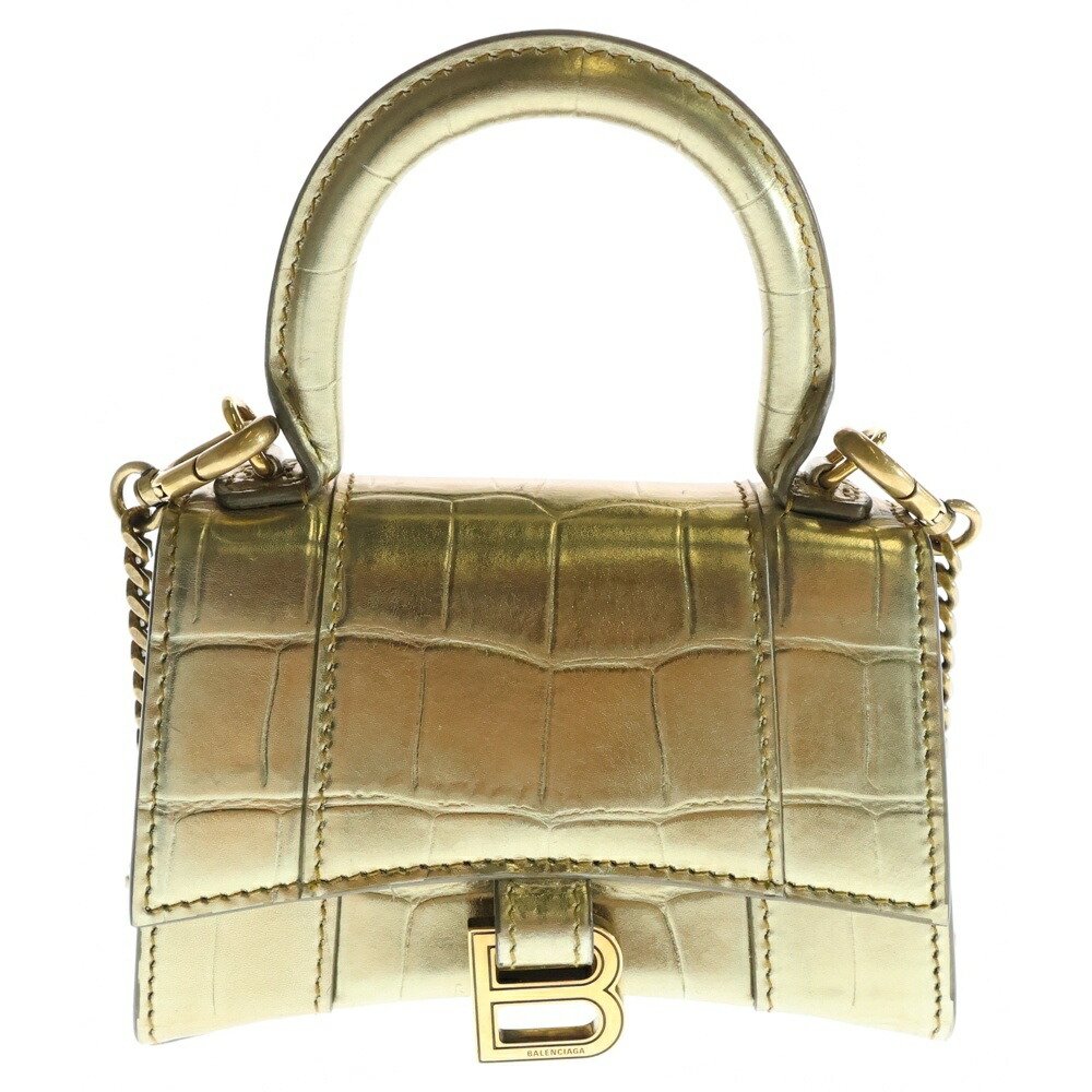 美品✨バレンシアガ　2way バッグ　ロゴ型押し　ゴールド金具　レザー　黒　A4 未使用品BALENCIAGA（バレンシアガ）ネオカゴールシティ