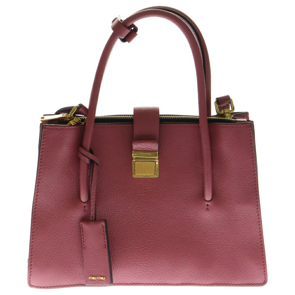 【 miumiu 】 ビジュー レザー ショルダーバッグ miu ミュウミュウ MIUMIU 斜め掛けショルダーバッグ レザー/ビジュー