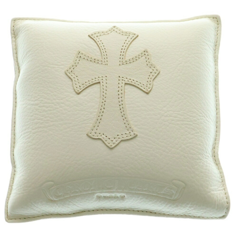 CHROME HEARTS セメタリークロスパッチクッション ピンクベージュ クロムハーツRECFジップ#2レザー3セメタリークロスパッチ
