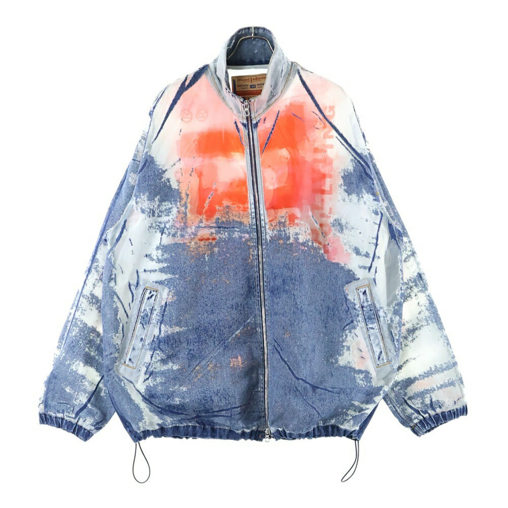 DIESEL(ディーゼル) サイズ:XL 24SS D-Krap-Fse シースルーデニムブルゾン ジャケット マルチカラー A13640【中古】【程度A】【カラーマルチカラー】【取扱店舗AWESOME名古屋店】
