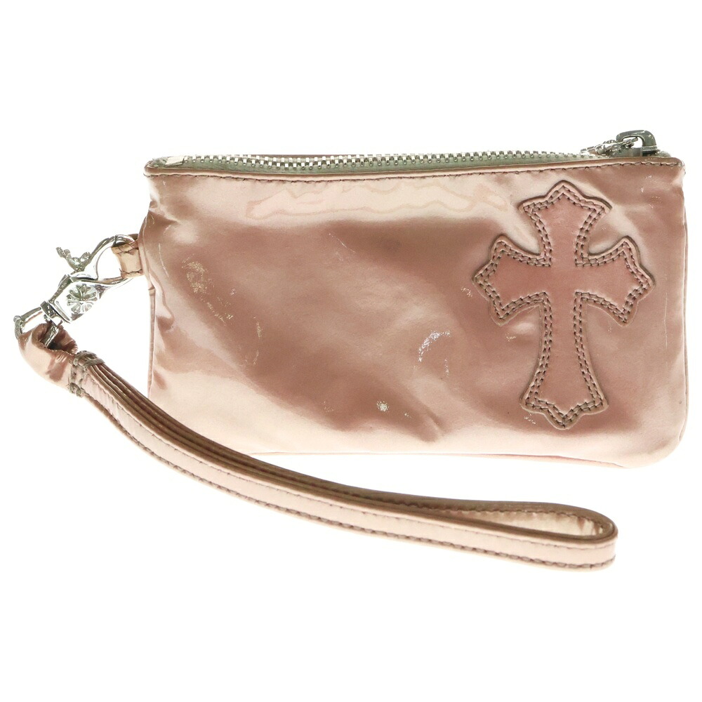 CHROME HEARTS(クロムハーツ) ZPR CHG WRISTLET 同盟罷業さあ美付き添い人取り替えっこ蝦蟇口銭入れ【中古】【座標軸B】【色合いサクラ色】【取りまわしバス発着場渋谷】