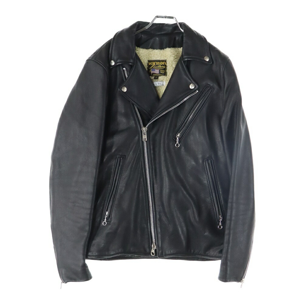 専用】 ロンハーマン ｘ ショット スタジャン レザー 黒 36　RHC RHC Ron Herman×STARTER 星条旗刺繍 レザースタジャン ブラック