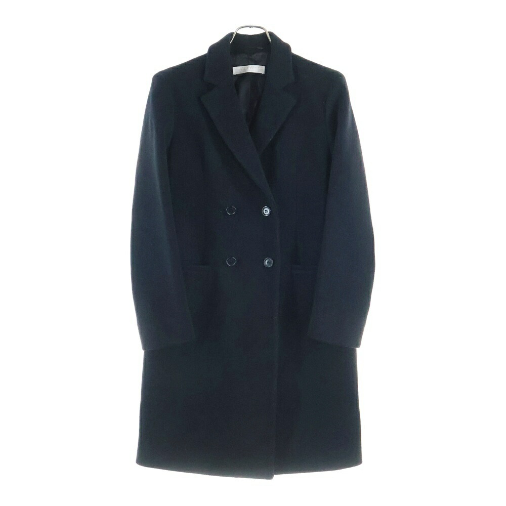 miumiu ミュウミュウ　ピーコート　ダブル　ジャケット　ブラック　XL MIU MIU - miumiu ミュウミュウ 丸襟 バージンウール ダブル