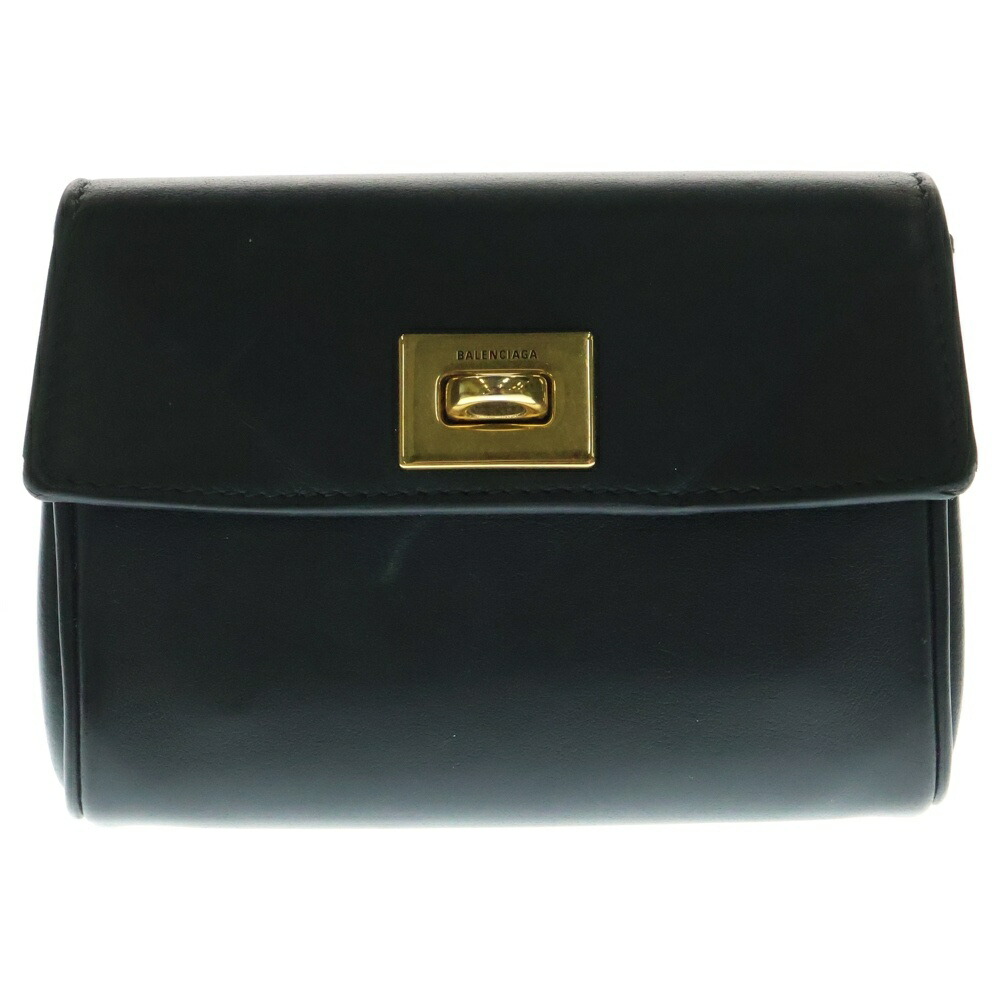 バレンシアガ折財布 ブラック お札入れ小銭入れカード入れ BALENCIAGA バレンシアガ 財布 二つ折り BALENCIAGA CASH COIN & CARD