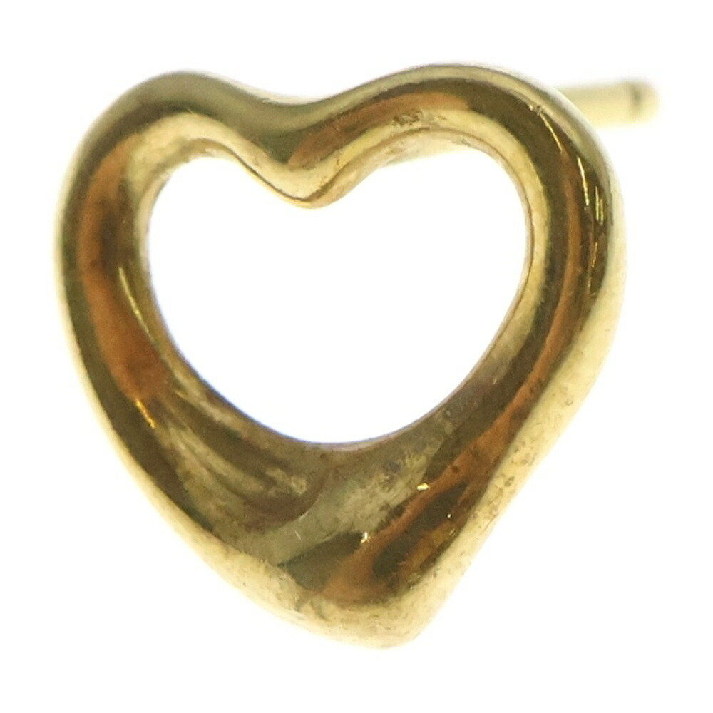 極美品✨ ティファニー ピアス 両耳 ハート フープ AU750 ゴールド ティファニー Tiffany & Co ピアス ハードウェア ボール K18YG