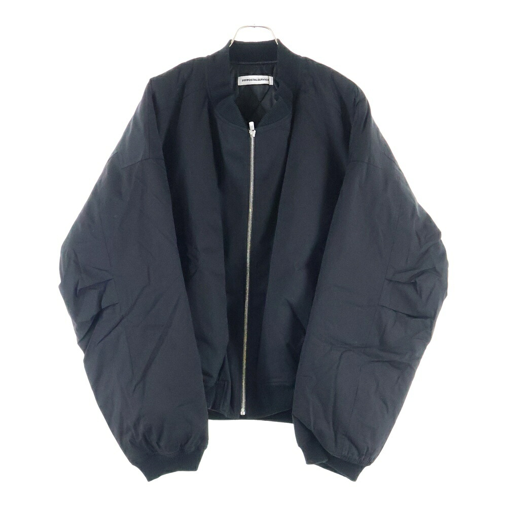 FFFPOSTALSERVICE(トリプルエフポスタルサービス) 大きさ:L 24AW TEAM MA-1 BOMBER チームエンボスドボンバージャケット FFFPS036FW24 黒いこと【新古品/中古】【座標軸S】【色合い黒いこと】【オンライン押さえる商いもの】