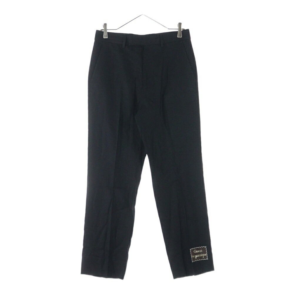 J4017 美品 グッチ ラムレザーワイドパンツ ブラック 44 GUCCI 楽天市場】GUCCI(グッチ) サイズ:44 ウール1タックイージースラックス