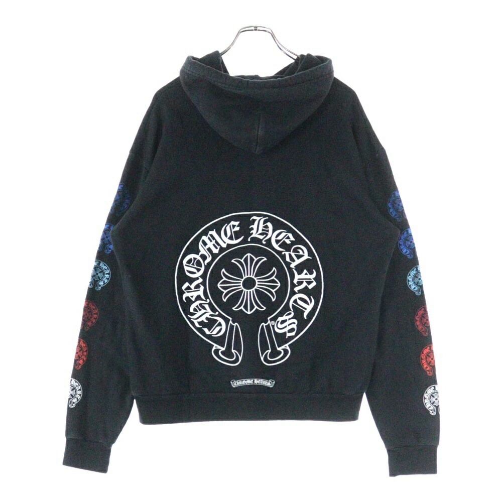 クロムハーツ ホースシュー東京限定パーカーM クロムハーツ ホースシュー パーカー コットン サイズL ブラック 東京