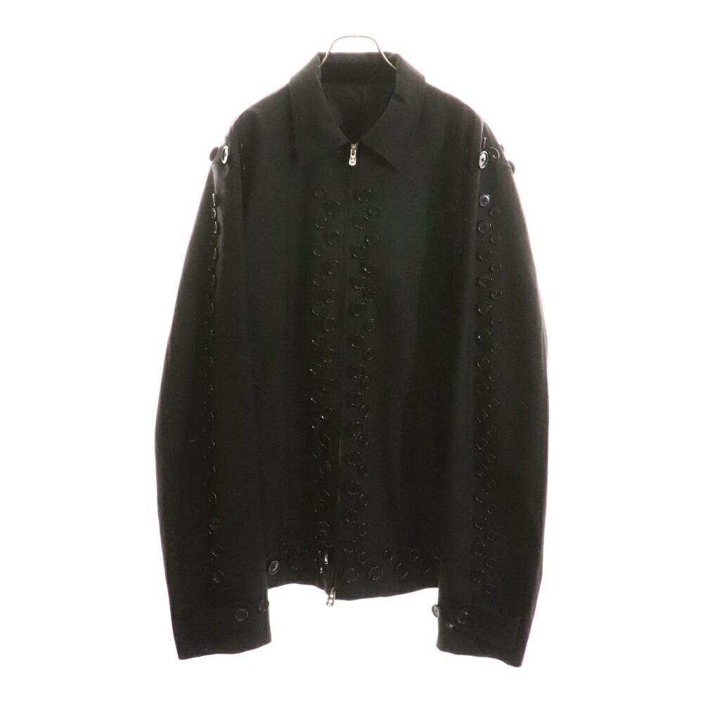 TAKAHIROMIYASHITA The SoloIst.(タカヒロミヤシタザソロイスト) サイズ:50 25SS Zip Up Brit Jacket ジップアップブリットジャケット ボタン装飾ジップアップジャケット sj.0004bss25 ブラック【中古】【程度B】【カラーブラック】【取扱店舗BRING渋谷ANNEX店】