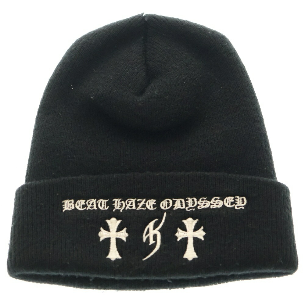 CHROME HEARTS(クロムハーツ) 大きさ:os ×KYOSUKE HIMURO TOUR 2000 BEAT HAZE ODYSSEY 氷室京介 ワッチビーニー 編み物旗がしら 鳥打ち帽 黒いこと【中古】【度合いB】【色つや黒いこと】【取りまわしバス発着場BRING心斎橋店】