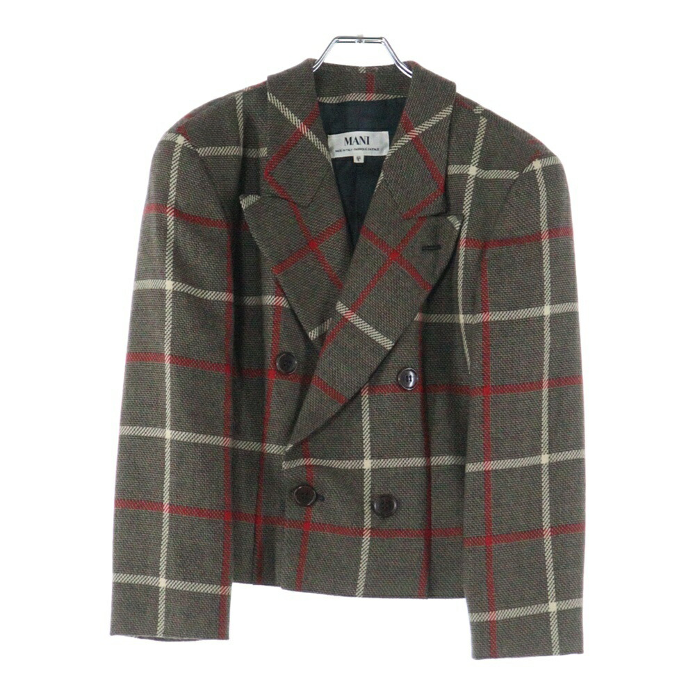 GANNI チェック柄 テーラードジャケット GANNI チェック柄 テーラードジャケット