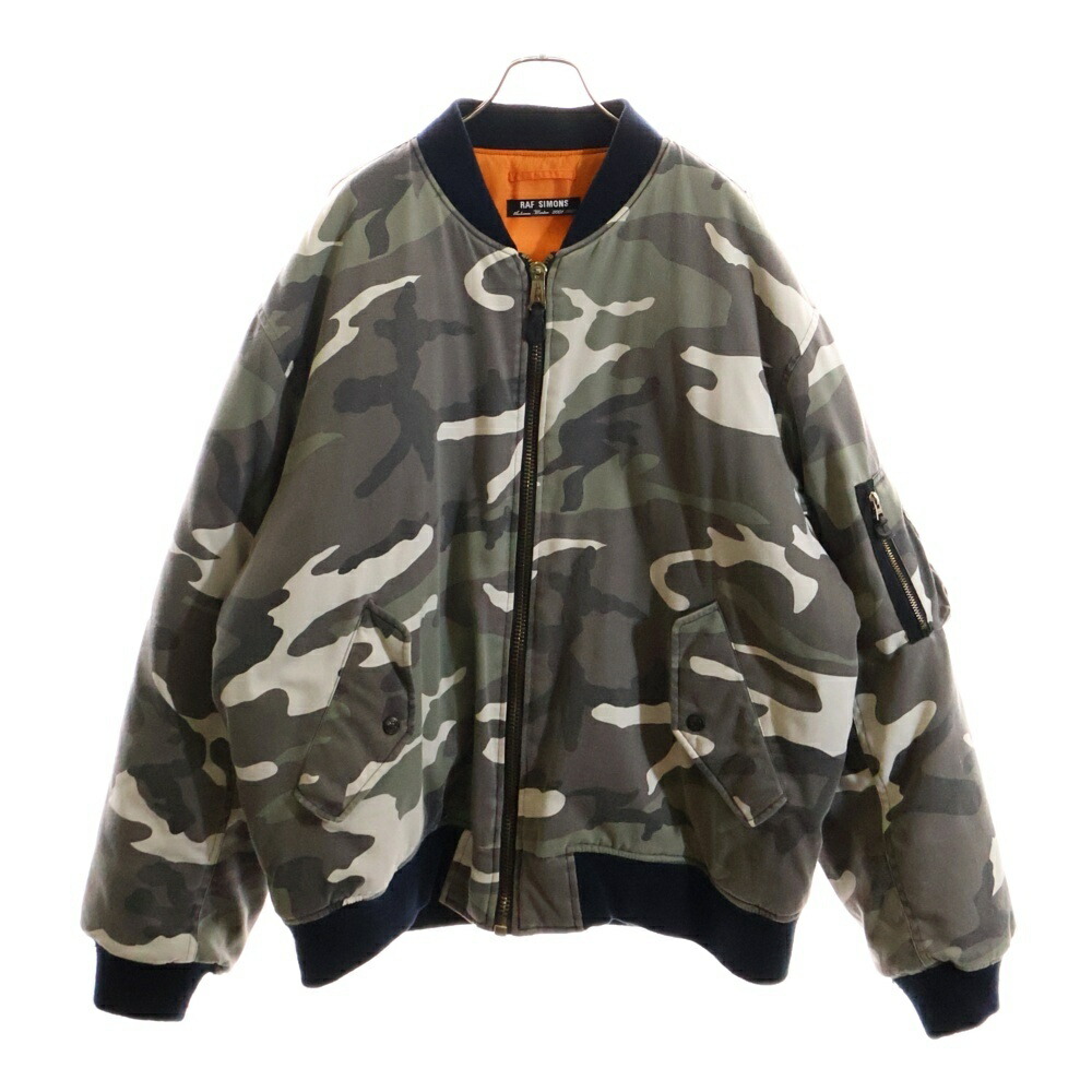 RAF SIMONS(ラフシモンズ) サイズ:XXL 01AW Archive Riot Riot Riot期 Bomber ma1 Jacket アーカイブ ボンバージャケット ホワイト/ブラック【中古】【程度B】【カラーホワイト】【取扱店舗AWESOME原宿店】｜ブランド買取・販売　BRING
