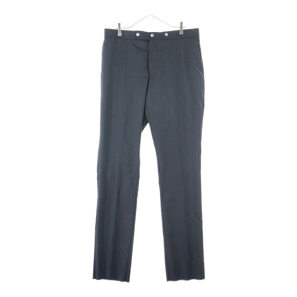 BURBERRY(バーバリー) 大いさ:52 PINSTRIPED WOOL TROUSERS ピン縞模様 絨毛スラックス ズボン下 黒いこと 8013837【中古】【度合いA】【色合い黒いこと】【オンライン制限事項商いもの】 ズボン・パンツ-メンズファッション